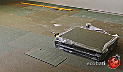 steico underfloor au sol dans la salle de démonstration d'Ecobati